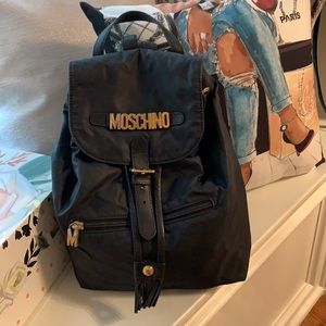 Moschino logo tassel backpack